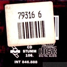 Sticker mit Kat.Nr. 79316 6 über Barcode der INT 846.888
